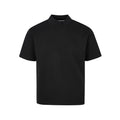 Men's Oversized Mock Neck T-Shirt - Black