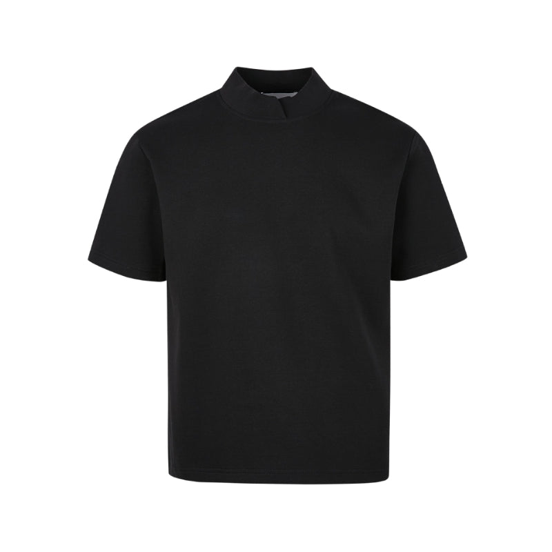 Men's Oversized Mock Neck T-Shirt - Black