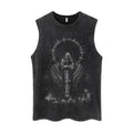 Men's Acid Wash Gothic Graphic Tank Top