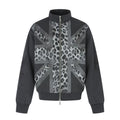 Men's Union Jack Leopard Print Zip-Up Track Jacket