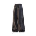 Men's Baggy Nylon Track Pants with Reflective Piping