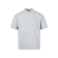 Men's Oversized Mock Neck T-Shirt - Grey