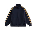 Men's Oversized Varsity Track Jacket - Navy
