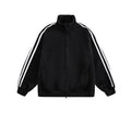 Men's Oversized Varsity Track Jacket - Black
